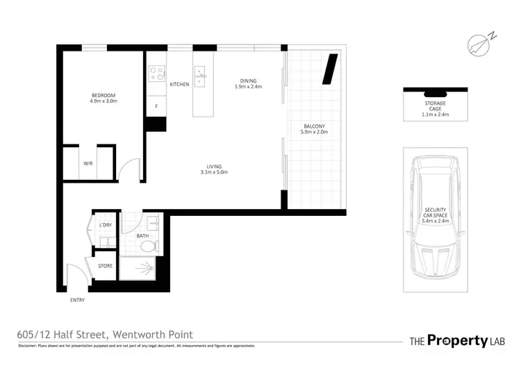 Floorplan of Homely apartment listing, 605/12 Half Street, Wentworth Point NSW 2127