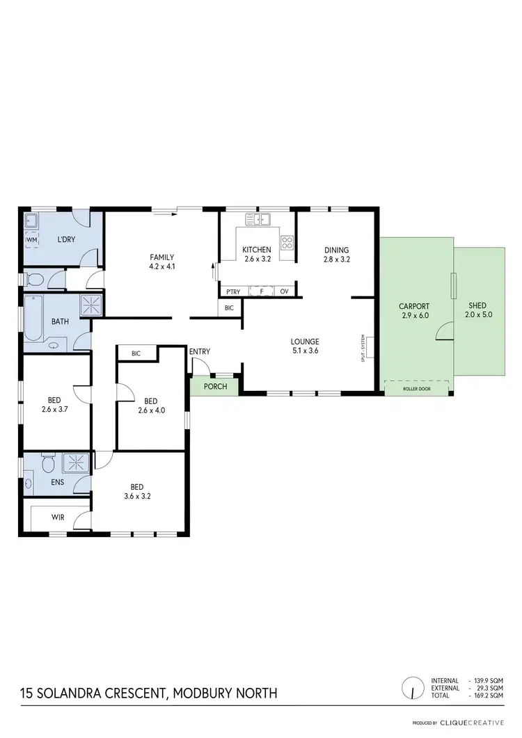 Floorplan of Homely house listing, 15 Solandra Crescent, Modbury North SA 5092
