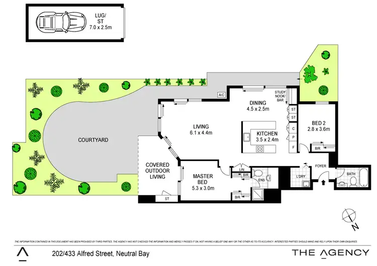 Floorplan of Homely apartment listing, 202/433 Alfred Street North, Neutral Bay NSW 2089