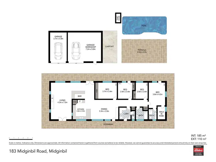 Floorplan of Homely rural property listing, 183 Midginbil Road, Midginbil NSW 2484