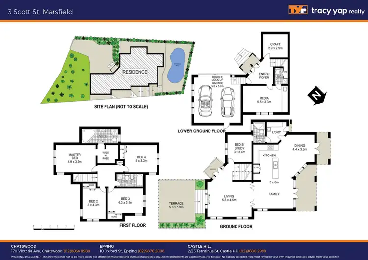 Floorplan of Homely house listing, 3 Scott Street, Marsfield NSW 2122