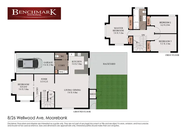 Floorplan of Homely townhouse listing, 8/26 Wellwood Avenue, Moorebank NSW 2170