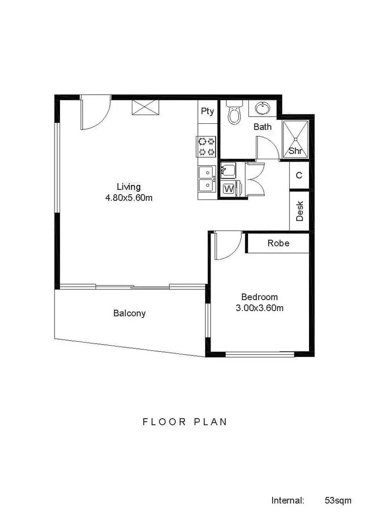 Floorplan of Homely apartment listing, 1208/421 King William Street, Adelaide SA 5000
