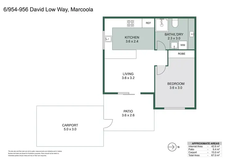 Floorplan of Homely unit listing, 6/954-956 David Low Way, Marcoola QLD 4564
