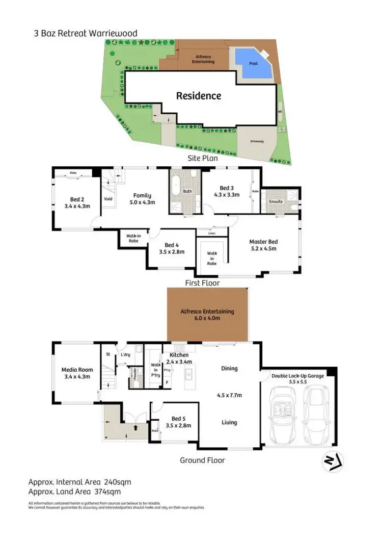 Floorplan of Homely house listing, 3 Baz Retreat, Warriewood NSW 2102