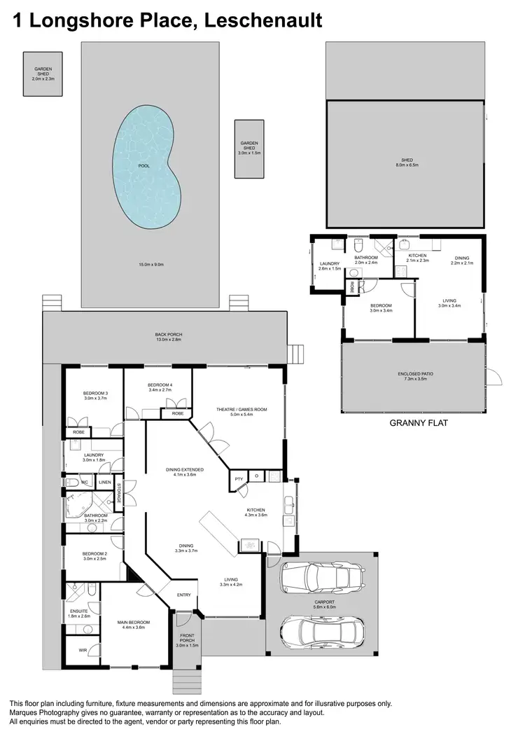 Floorplan of Homely house listing, 1 Longshore Place, Leschenault WA 6233