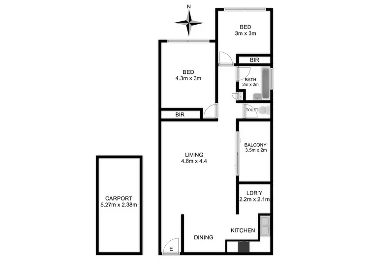 Floorplan of Homely unit listing, 1/100 Stapleton Street, Pendle Hill NSW 2145