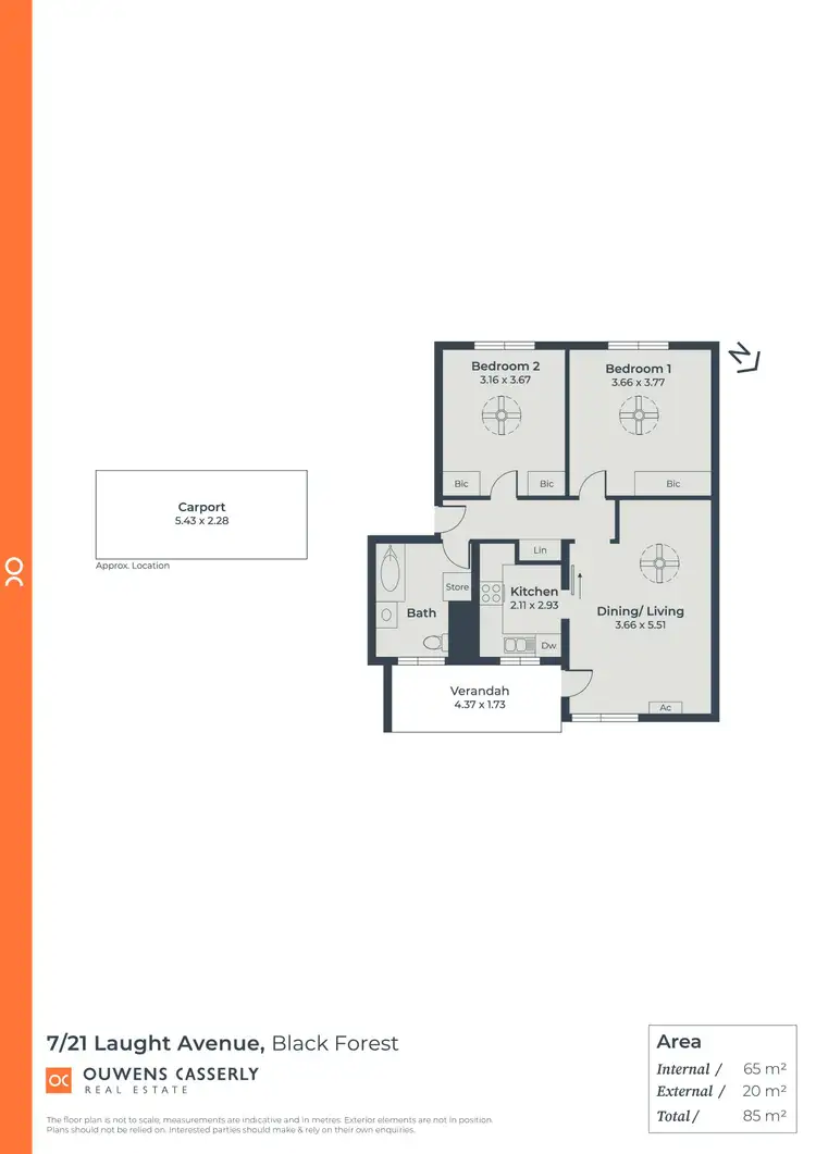 Floorplan of Homely unit listing, 7/21 Laught Avenue, Black Forest SA 5035