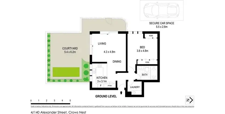 Floorplan of Homely apartment listing, 4/140 Alexander Street, Crows Nest NSW 2065