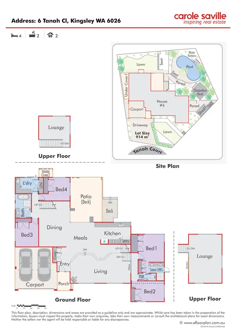 Floorplan of Homely house listing, 6 Tanah Close, Kingsley WA 6026