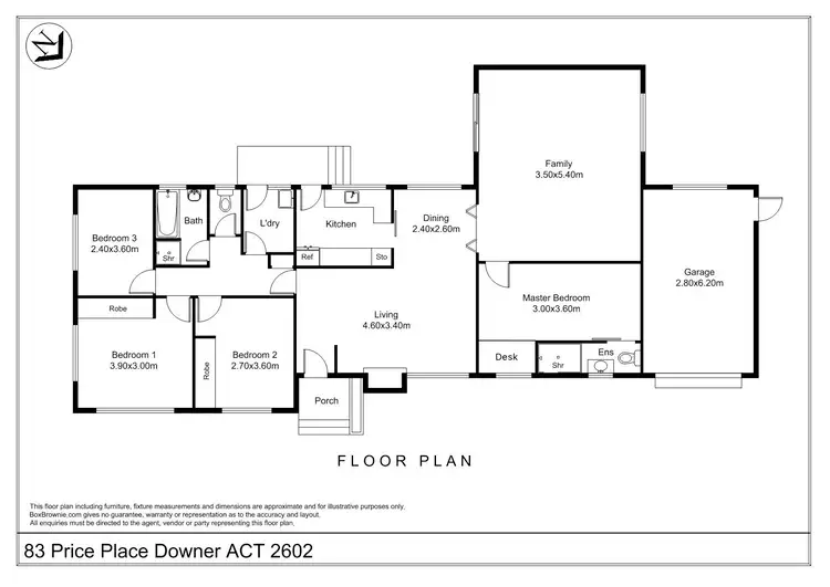 Floorplan of Homely house listing, 83 Price Place, Downer ACT 2602