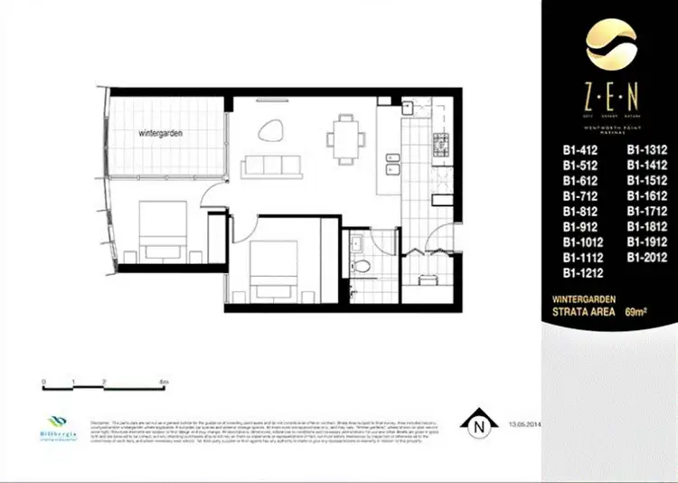 Floorplan of Homely apartment listing, 1312/2 Waterways Street, Wentworth Point NSW 2127
