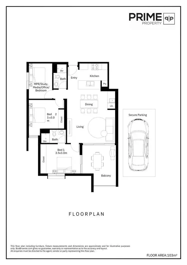 Floorplan of Homely unit listing, 2217/100 Duporth Ave, Maroochydore QLD 4558