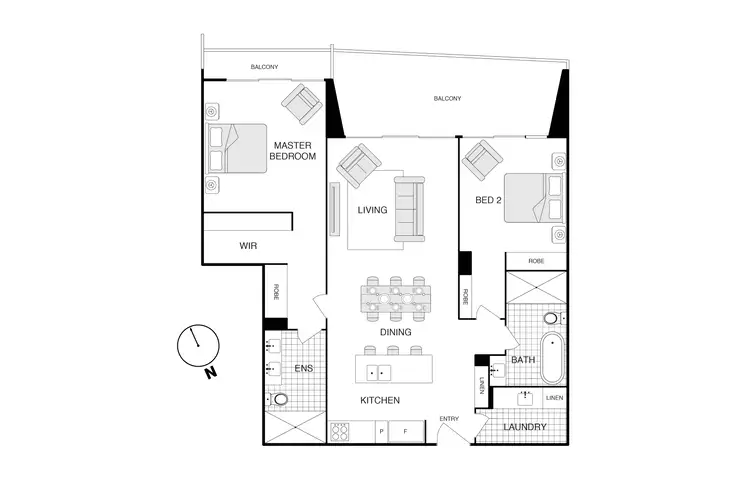 Floorplan of Homely apartment listing, 53/7 State Circle, Forrest ACT 2603