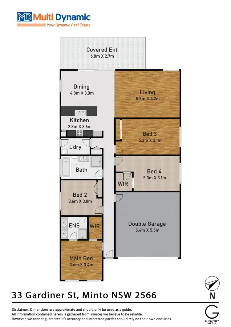 Floorplan of Homely house listing, 33 Gardiner Street, Minto NSW 2566