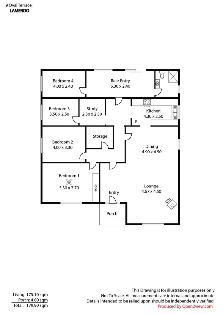 Floorplan of Homely house listing, 9 Oval Terrace, Lameroo SA 5302