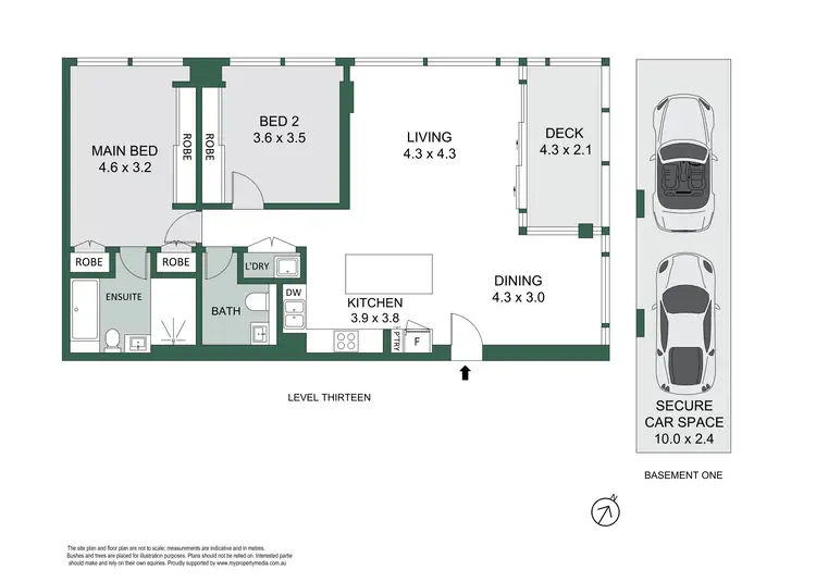 Floorplan of Homely apartment listing, 1301/220 Pacific Highway, Crows Nest NSW 2065