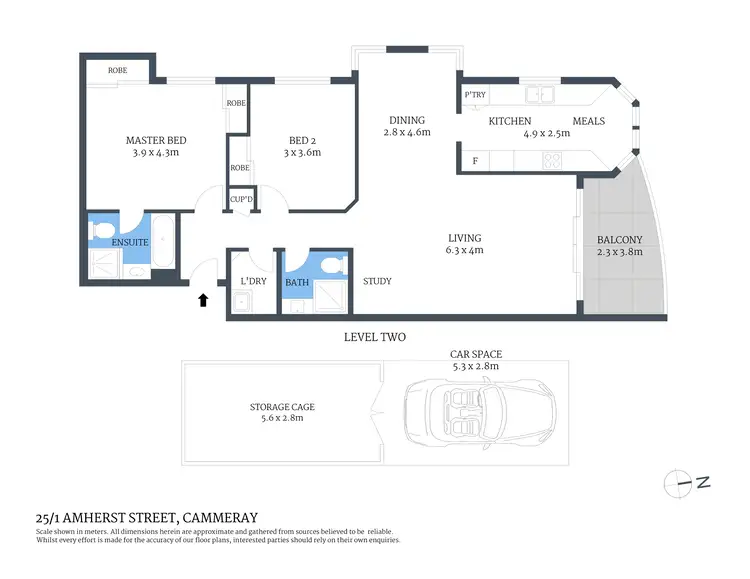 Floorplan of Homely apartment listing, 25/1 Amherst Street, Cammeray NSW 2062