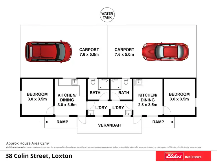 Floorplan of Homely house listing, 38 Colin Street, Loxton SA 5333