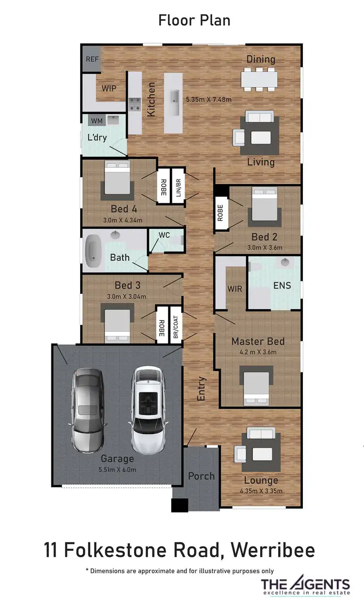 Floorplan of Homely house listing, 11 Folkestone Road, Werribee VIC 3030