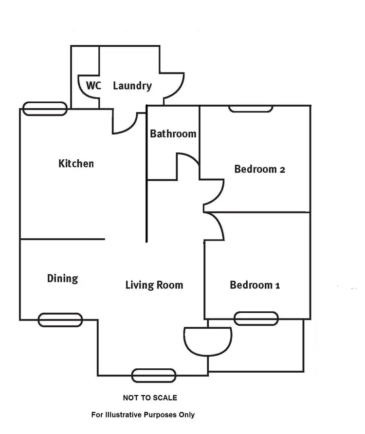 Floorplan of Homely semi-detached listing, 61 Colebrook Street, Whyalla Stuart SA 5608