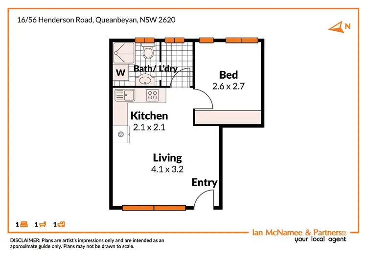 Floorplan of Homely unit listing, 16/56 Henderson Road, Queanbeyan NSW 2620