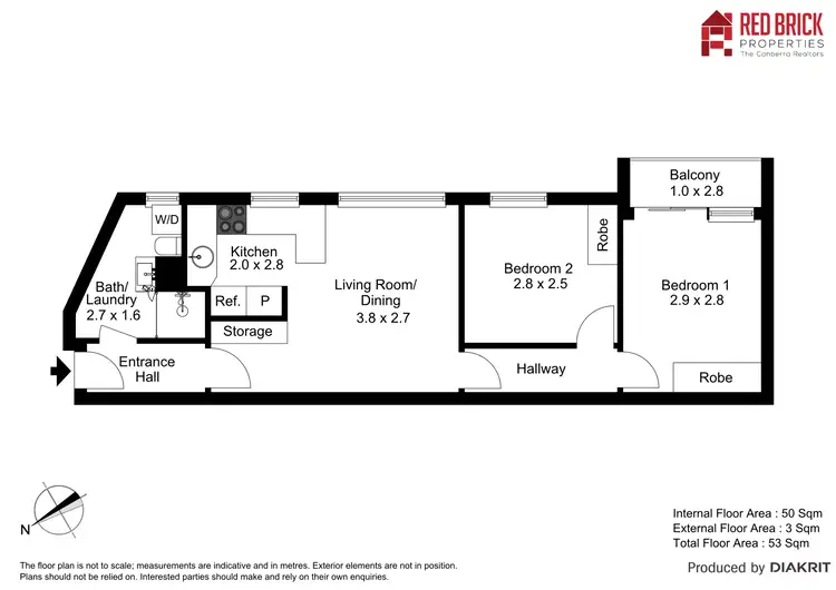 Floorplan of Homely apartment listing, 61D/58 Wattle Street, Lyneham ACT 2602