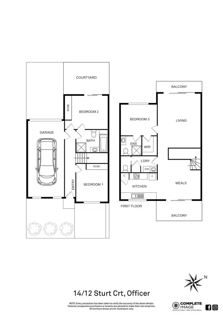 Floorplan of Homely house listing, 14/12 Sturt Court, Officer VIC 3809