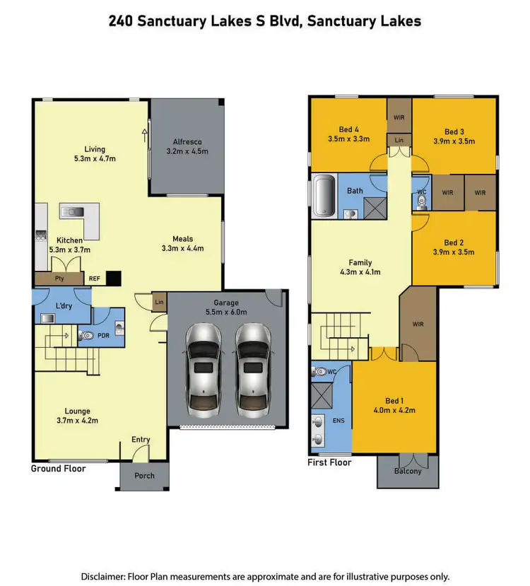 Floorplan of Homely house listing, 240 Sanctuary Lakes South Boulevard, Point Cook VIC 3030