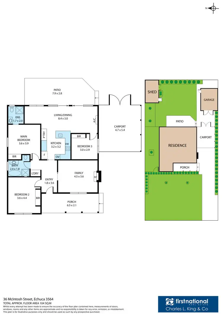 Floorplan of Homely house listing, 36 McIntosh Street, Echuca VIC 3564