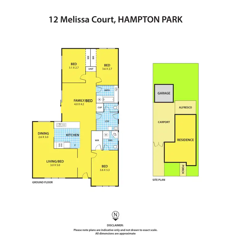 Floorplan of Homely house listing, 12 Melissa Court, Hampton Park VIC 3976
