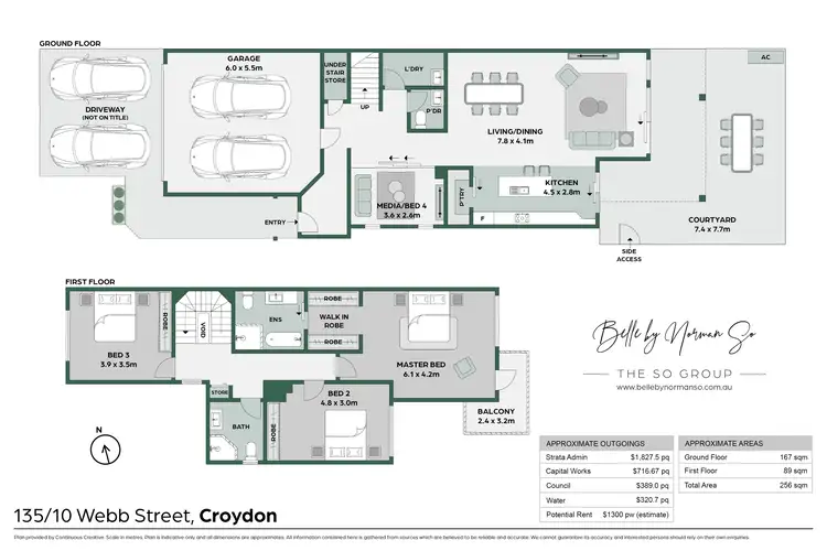 Floorplan of Homely townhouse listing, 135/10 Webb Street, Croydon NSW 2132