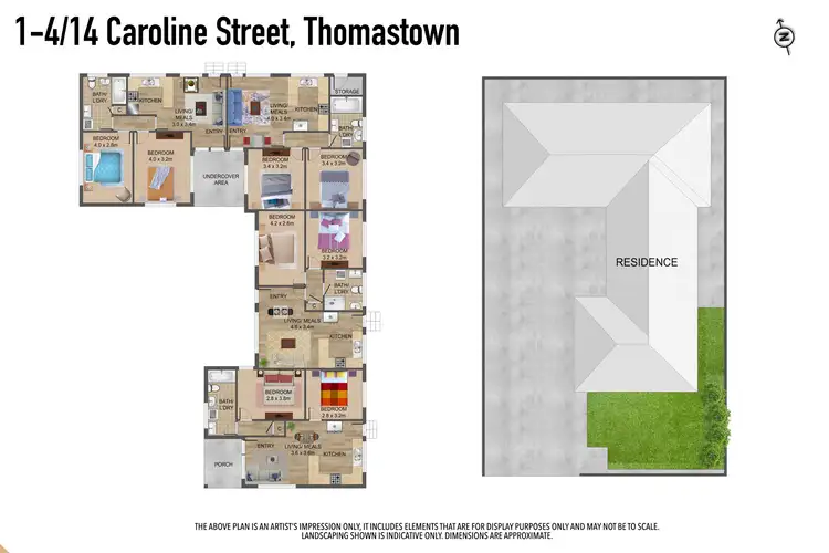 Floorplan of Homely block of units listing, 1-4/14 Caroline Street, Thomastown VIC 3074