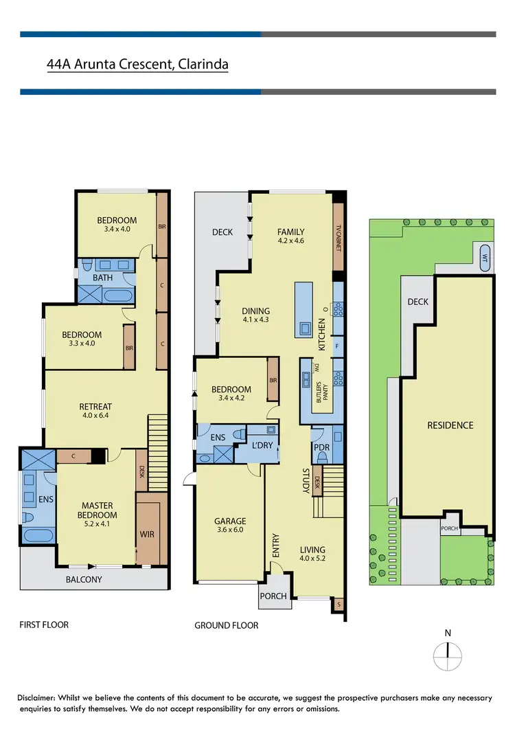 Floorplan of Homely townhouse listing, 44A Arunta Crescent, Clarinda VIC 3169