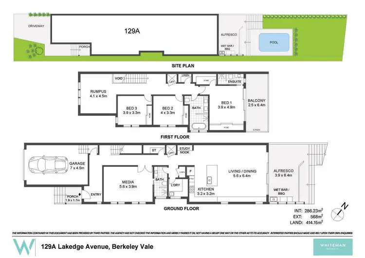 Floorplan of Homely semi-detached listing, 129A Lakedge Avenue, Berkeley Vale NSW 2261