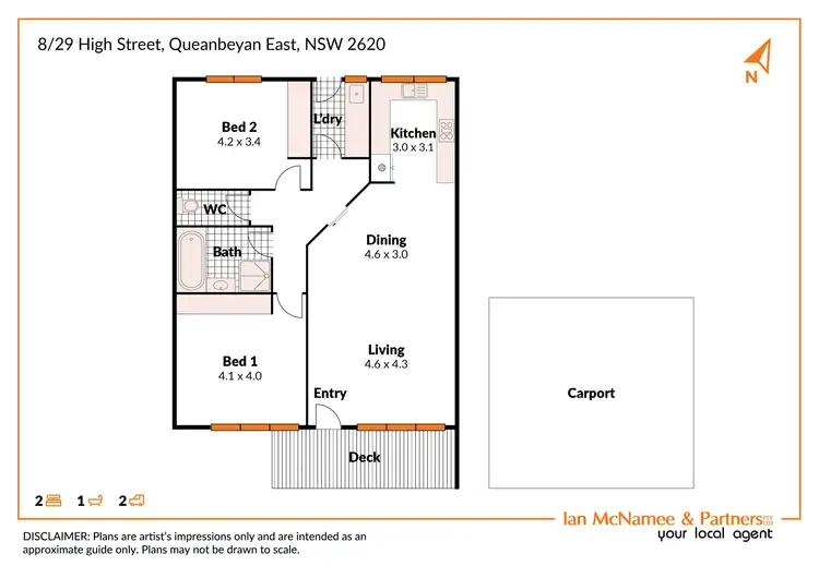 Floorplan of Homely townhouse listing, 8/29 High Street, Queanbeyan East NSW 2620