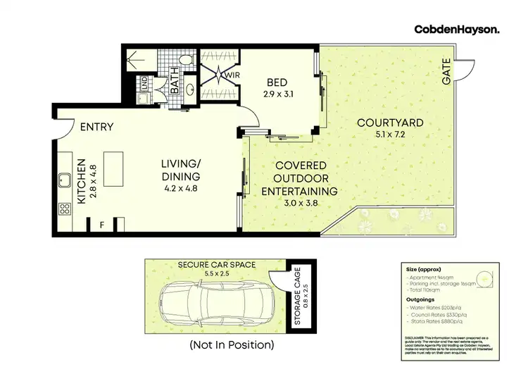 Floorplan of Homely apartment listing, G02/1 Meriton Street, Gladesville NSW 2111