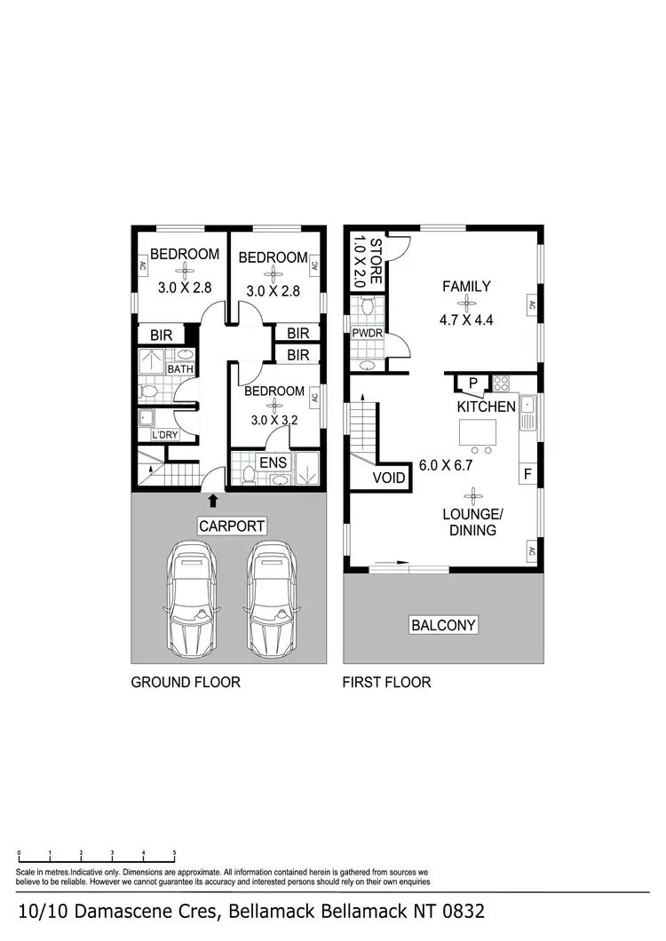 Floorplan of Homely unit listing, 10/10 Damascene Crescent, Bellamack NT 832
