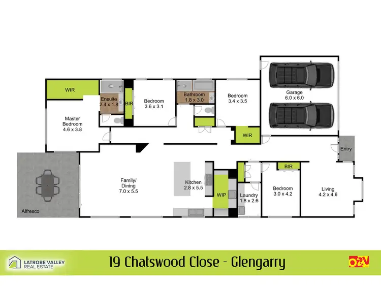 Floorplan of Homely house listing, 19 Chatswood Close, Glengarry VIC 3854
