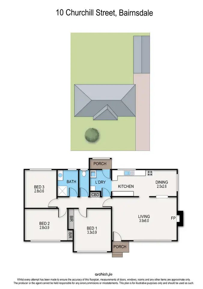 Floorplan of Homely house listing, 10 Churchill Street, Bairnsdale VIC 3875