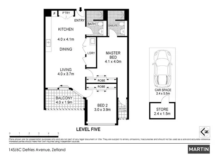 Floorplan of Homely apartment listing, 145/6c Defries Avenue, Zetland NSW 2017