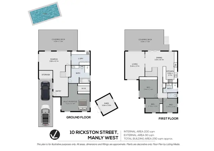 Floorplan of Homely house listing, 10 Rickston Street, Manly West QLD 4179