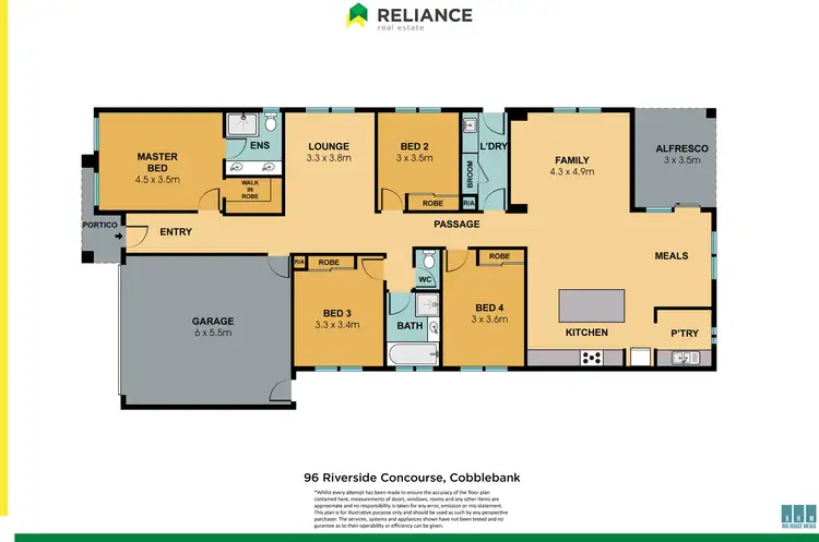 Floorplan of Homely house listing, 96 Riverside Concourse, Cobblebank VIC 3338