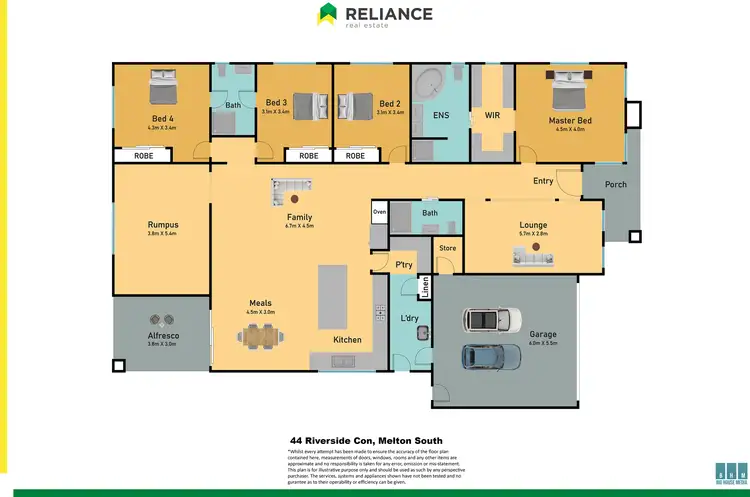 Floorplan of Homely house listing, 44 Riverside Concourse, Cobblebank VIC 3338