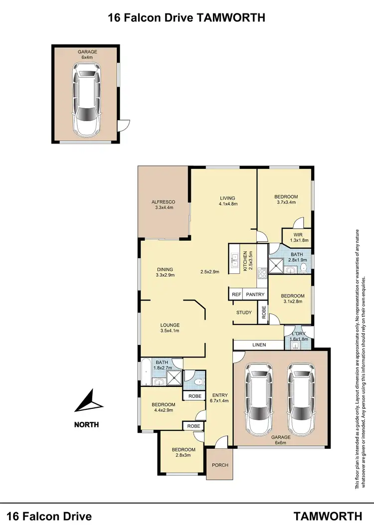 Floorplan of Homely house listing, 16 Falcon Drive, Tamworth NSW 2340