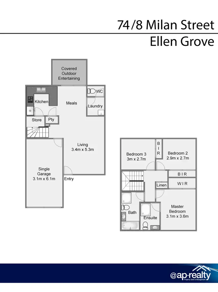 Floorplan of Homely townhouse listing, 74/8 Milan Street, Ellen Grove QLD 4078