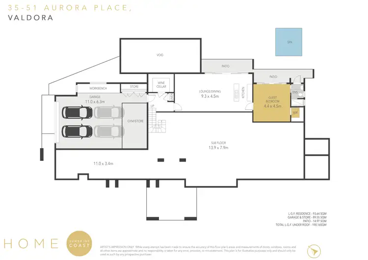Floorplan of Homely house listing, 35-51 Aurora Place, Valdora QLD 4561