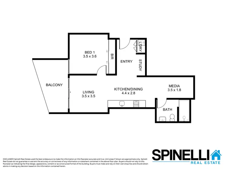 Floorplan of Homely apartment listing, 201/49 Denison Street, Wollongong NSW 2500