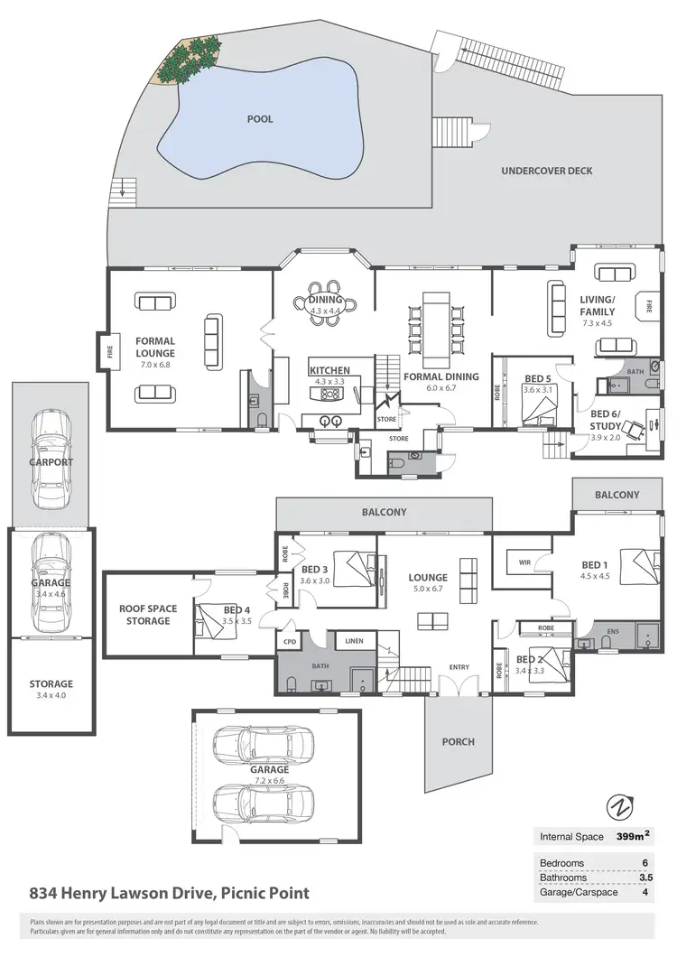 Floorplan of Homely house listing, 834 Henry Lawson Drive, Picnic Point NSW 2213