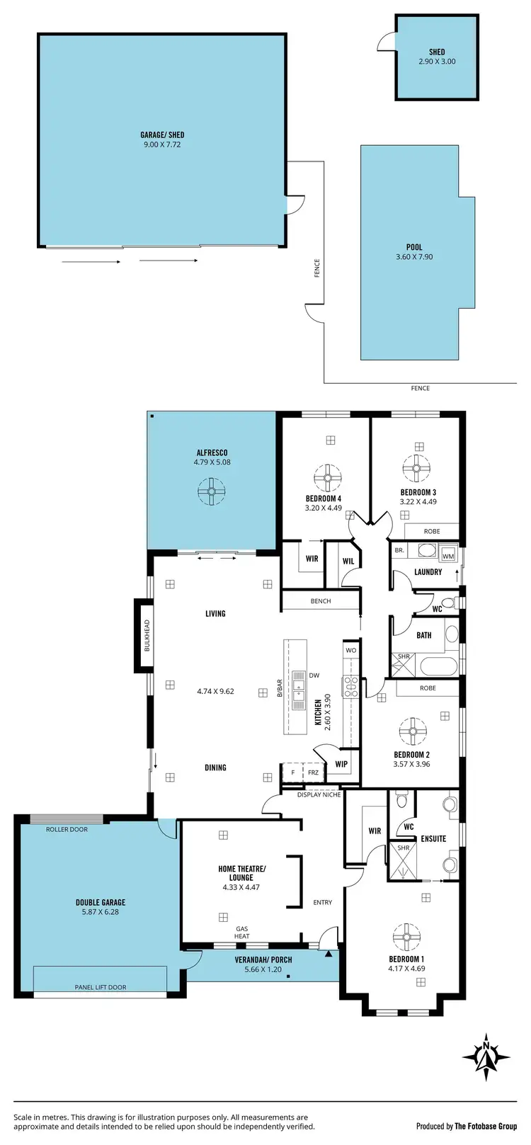 Floorplan of Homely house listing, 4 Clacton Road, Dover Gardens SA 5048